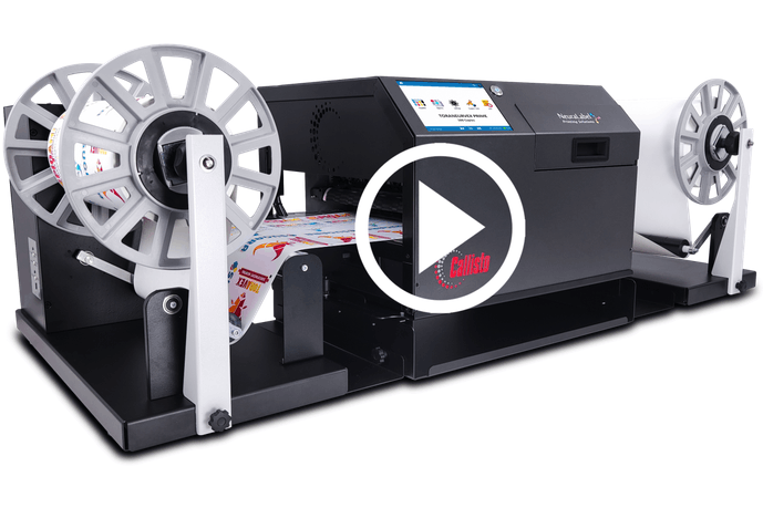 Callisto printing labels using large roll-to-roll system 